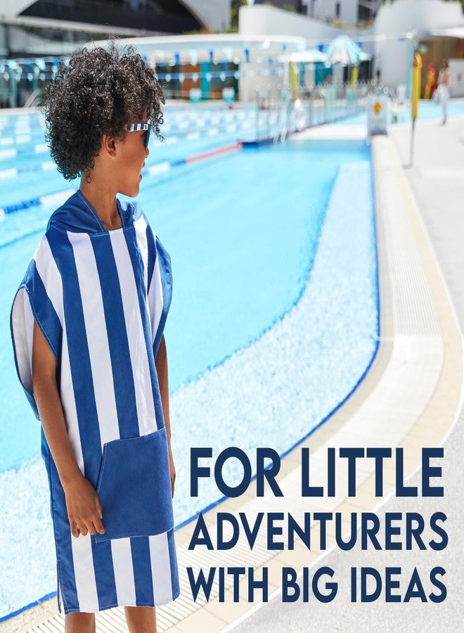 Dock & Bay Poncho with Hood - for Kids - Super Absorbent, Quick Dry - Includes Bag - Cabana - Whitsunday Blue, Medium (Age 7-10) - Image 3